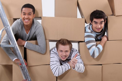 Satisfied customers with furniture removal service
